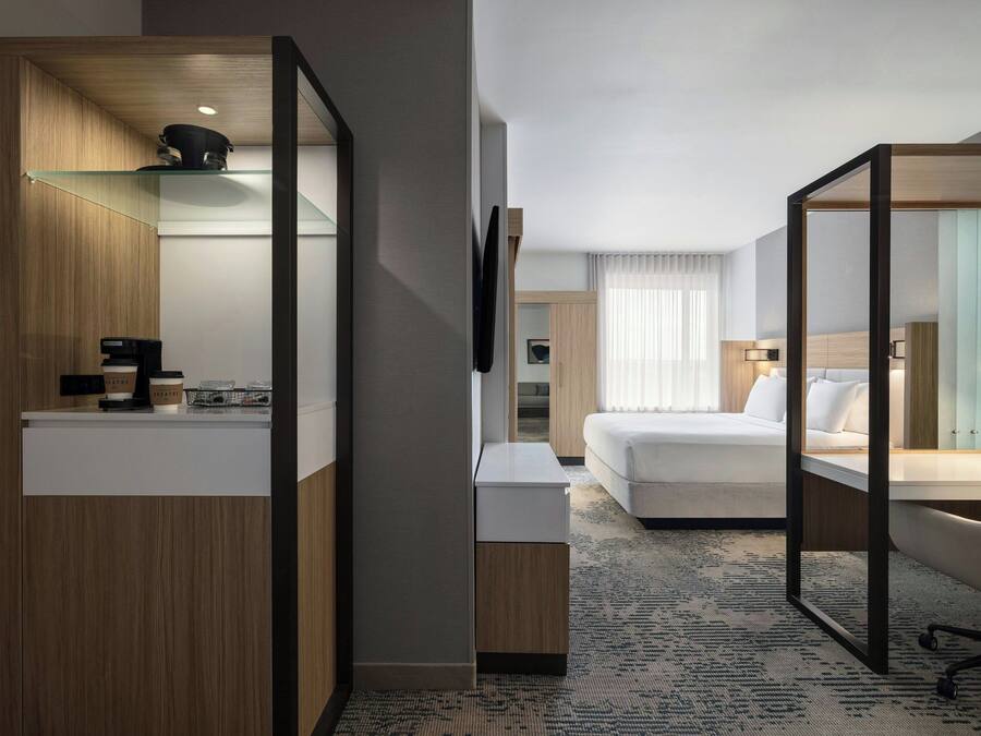 Suite, 1 King Bed | Living area | 50-inch flat-screen TV with cable channels, Netflix, Hulu