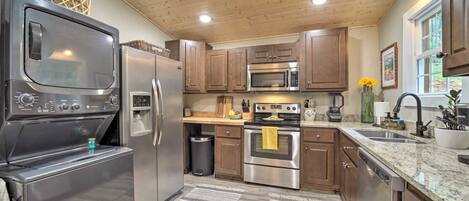 Microwave, oven, stovetop, dishwasher