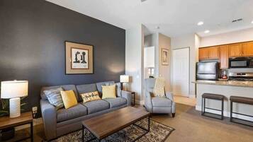 TV, fireplace, offices