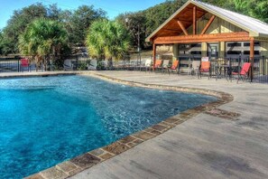 A heated pool
