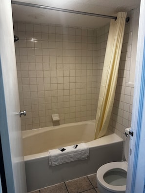 Double Room, Mountain View | Bathroom | Bathtub, towels, soap, shampoo