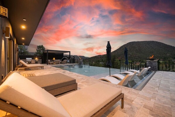 A heated pool