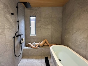 Hair dryer, towels