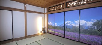 Infusing Japanese art into the accommodation Spectacular rooftop views Samurai Hotel Mount Fuji / Fujiyoshida Yamanashi