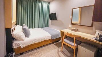 1 室のベッドルーム、デスク、WiFi (無料)、ベッドシーツ