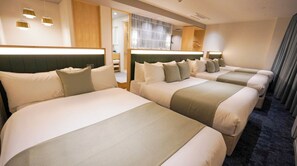 Desk, free WiFi, bed sheets