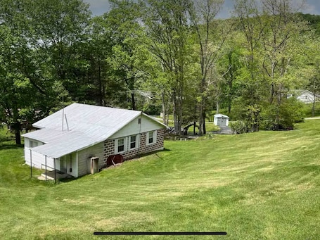 Exterior. Clarence's Country Cottage in the heart of the Appalachian hills.