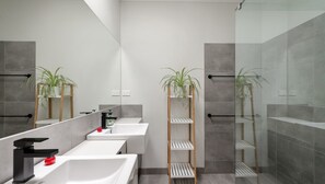 Shower, hair dryer