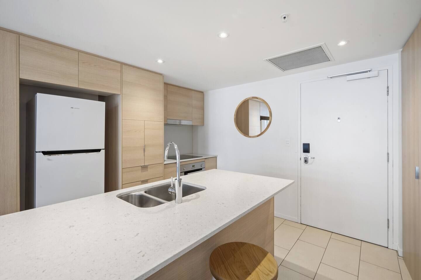 Deluxe Apartment, Air conditioning, Ocean View | Private kitchen | High chair