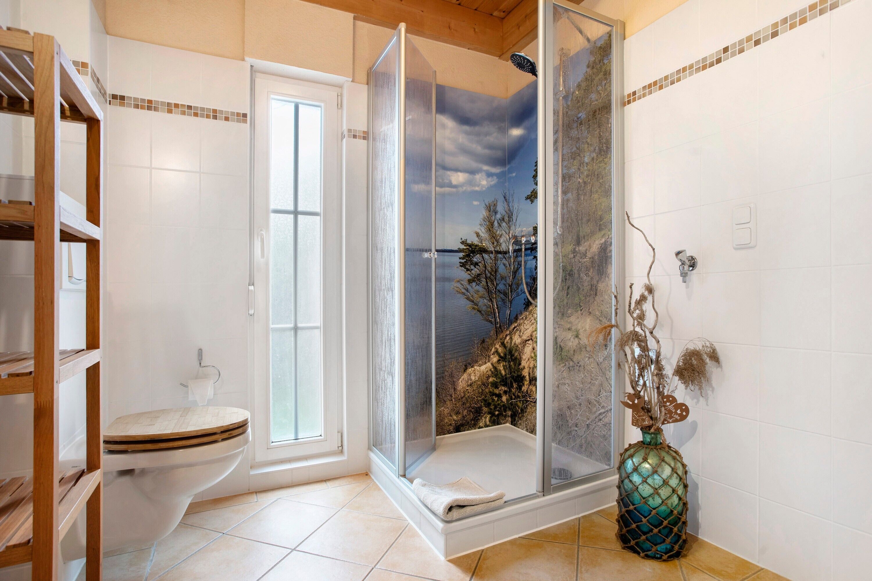 Shower, hair dryer