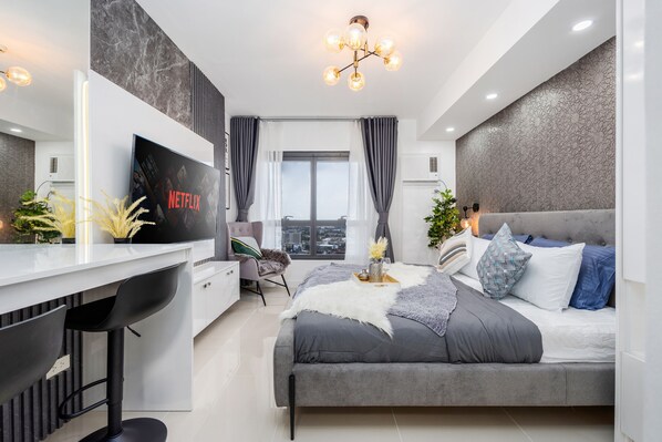 1 Schlafzimmer, Bügeleisen/Bügelbrett, kostenloses WLAN, Bettwäsche