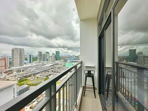 Elite-Studio, 1 Queen-Bett, Balkon, Stadtblick | Blick vom Balkon