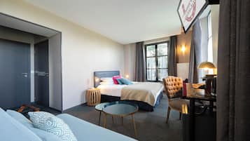 In-room safe, desk, laptop workspace, iron/ironing board