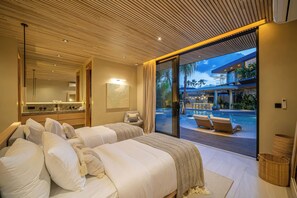 Luxury Villa, Pool View | In-room safe, desk, laptop workspace, free WiFi