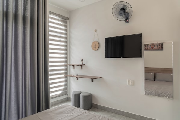 Senior Studio, Balcony, City View | Desk, free WiFi