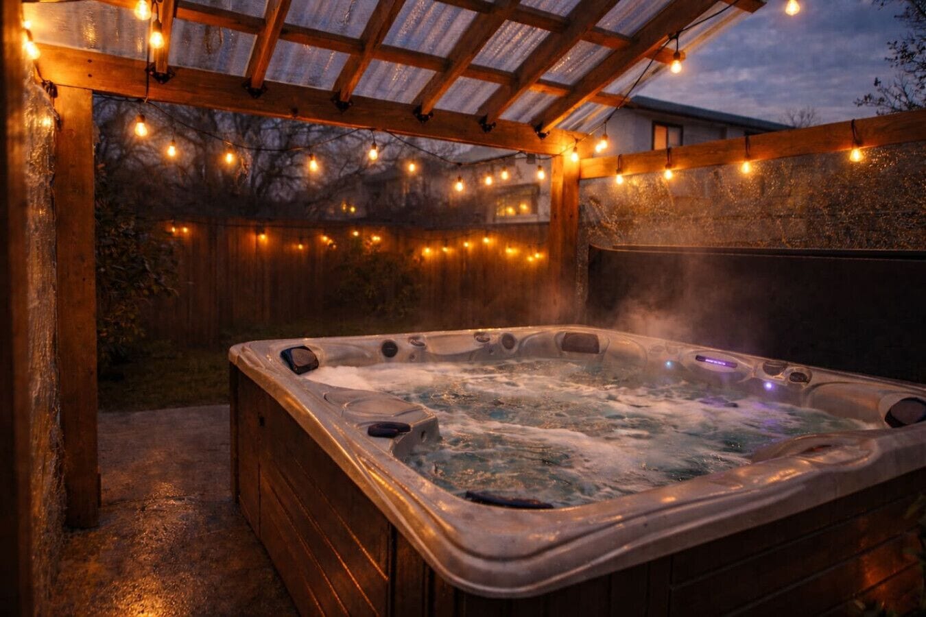 Outdoor spa tub