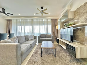 Apartamento Confort, 2 habitaciones, no fumadores, vistas a la ciudad | Zona de estar