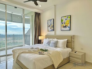 Apartemen Comfort, 2 kamar tidur, Bebas Asap Rokok, pemandangan kota | Setrika/meja setrika dan Wi-Fi gratis