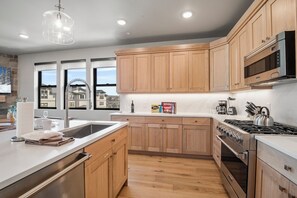 Fridge, microwave, oven, stovetop - New Build Condo Across from Deer Valley East Resort with Balcony and Garage! (Heber City)