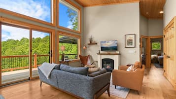 Télévision, cheminée