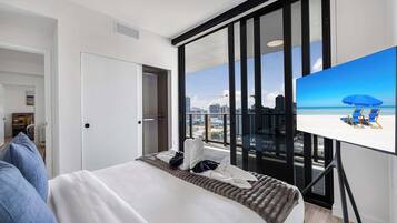 2 bedrooms, iron/ironing board, travel crib, WiFi