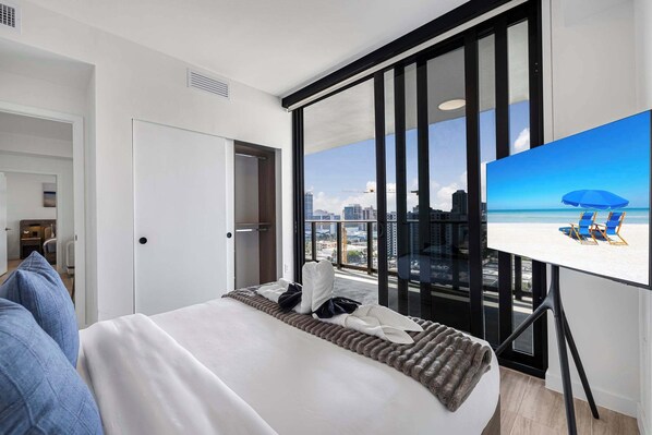 2 bedrooms, iron/ironing board, travel crib, WiFi