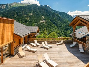 Terrace/patio - 3-room apartment, balcony south view, parking, access to pool & spa (Champagny-en-Vanoise)
