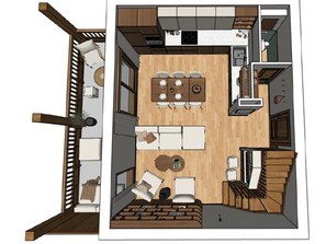 Floor plan - Champagny-en-Vanoise, Duplex for 8, Premium Comfort, Wifi and Garage (Champagny-en-Vanoise)