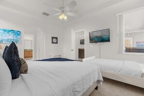 4 bedrooms, iron/ironing board, WiFi, bed sheets