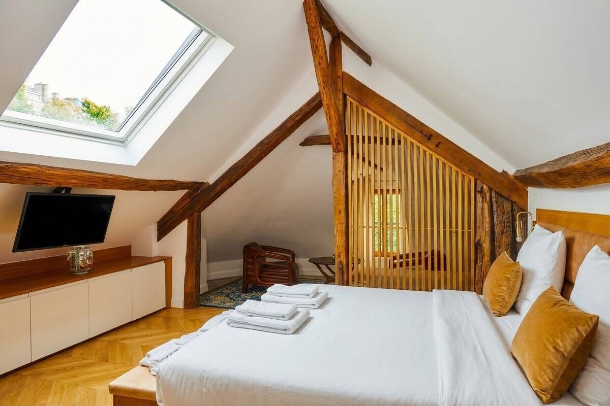 Kamar Double Deluks (CHAMBRE 6 LES DE LOYNES) | Kedap suara, Wi-Fi gratis, dan seprai linen