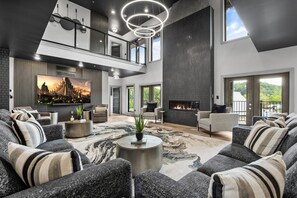 Smart TV, fireplace, video games