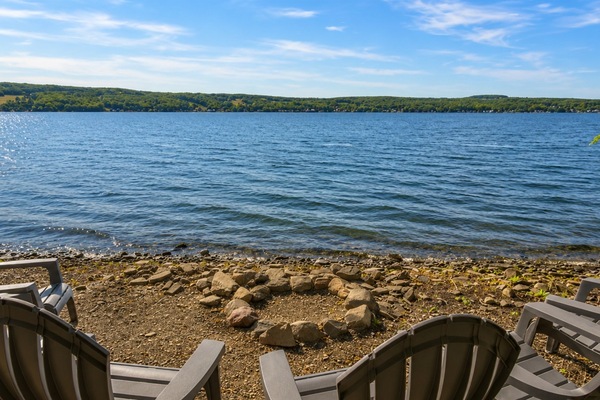 Expansive water views showcase the beauty of the Finger Lakes, a perfect backdrop for unforgettable moments.