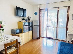 Apartment, 1 Bedroom, Terrace, Pool View | Interior - Flat With Terrace Overlooking the Pool (San Michele al Tagliamento)