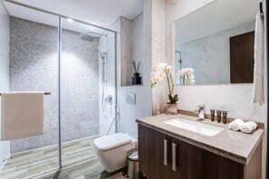 Towels, soap, toilet paper