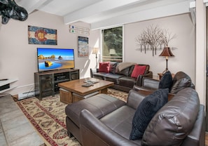 Smart TV, fireplace