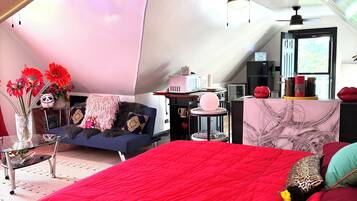 3 chambres, coffres-forts dans les chambres, bureau
