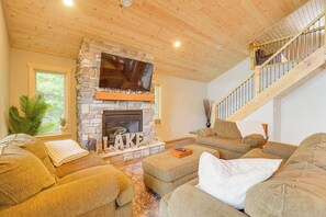 House (2 Bedrooms) | Interior - Boat Dock, BBQ & Fireside Fun: Clam Lake Cabin (Siren)