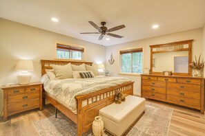 House (2 Bedrooms) | Interior - Boat Dock, BBQ & Fireside Fun: Clam Lake Cabin (Siren)