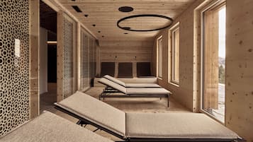 Sauna seca, banheira de hidromassagem, sauna a vapor