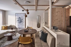 In-room safe, desk, laptop workspace, soundproofing - The Suites (St. Moritz)