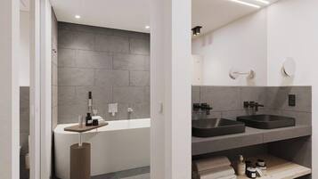 Vasca e doccia separate, set di cortesia gratuito, asciugacapelli