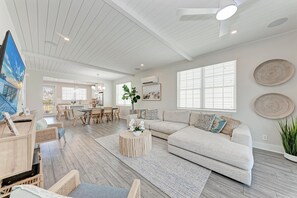 House, 3 Bedrooms | Living area | Smart TV - Sweet & Salty Beach House 3 Bedroom Home (Cortez)
