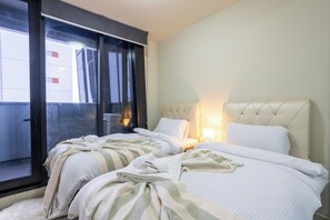 2 bedrooms, iron/ironing board, WiFi, bed sheets