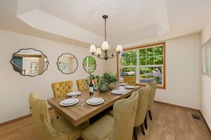 House, Multiple Beds, Patio, Garden View (2765 27th CT SW) | Dining - Shady Grove 4 King Beds, Dog Run & Outdoor Fun (Loveland)