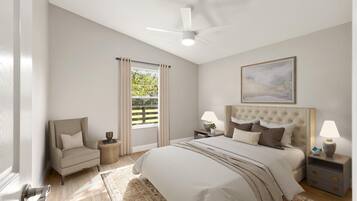 2 slaapkamers, een strijkplank/strijkijzer, gratis wifi, beddengoed