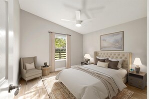 2 slaapkamers, een strijkplank/strijkijzer, gratis wifi, beddengoed