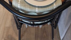 A dining table with white plates, cups, and a metal tray. - Bailem Lodge at Loch Ness (adults only) (Fort Augustus)