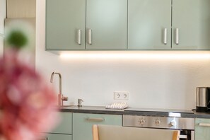 Fridge, oven, stovetop, dishwasher