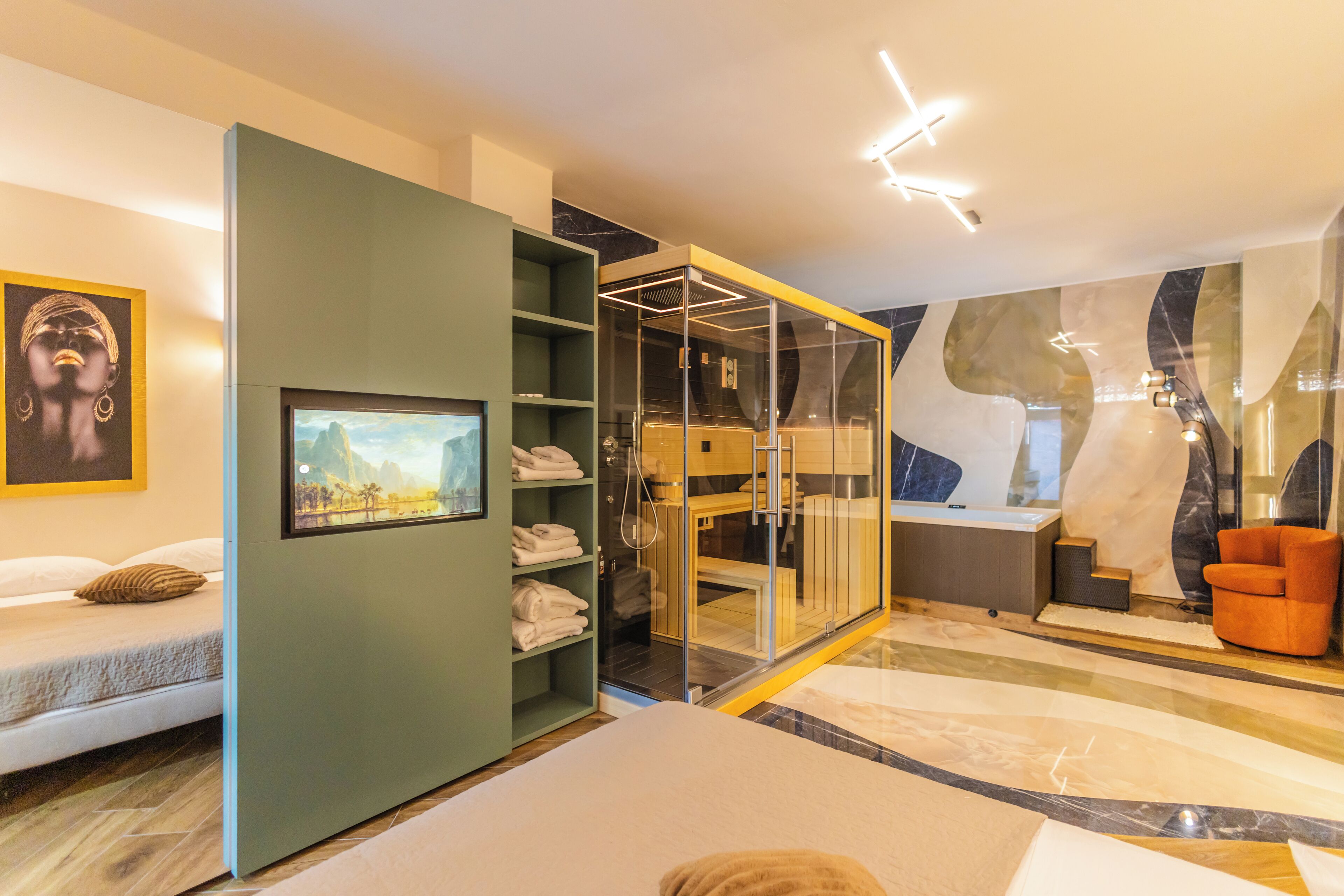 奢华公寓, 空调 | 熨斗/熨衣板、免费 WiFi