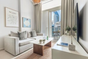 Living area - 1BHK.Burj Khalifa View.Business Bay.1422 (Dubai)